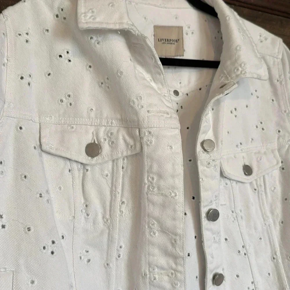 Liverpool Los Angeles White Jean Jacket - Medium. GUC - Picture 2 of 9